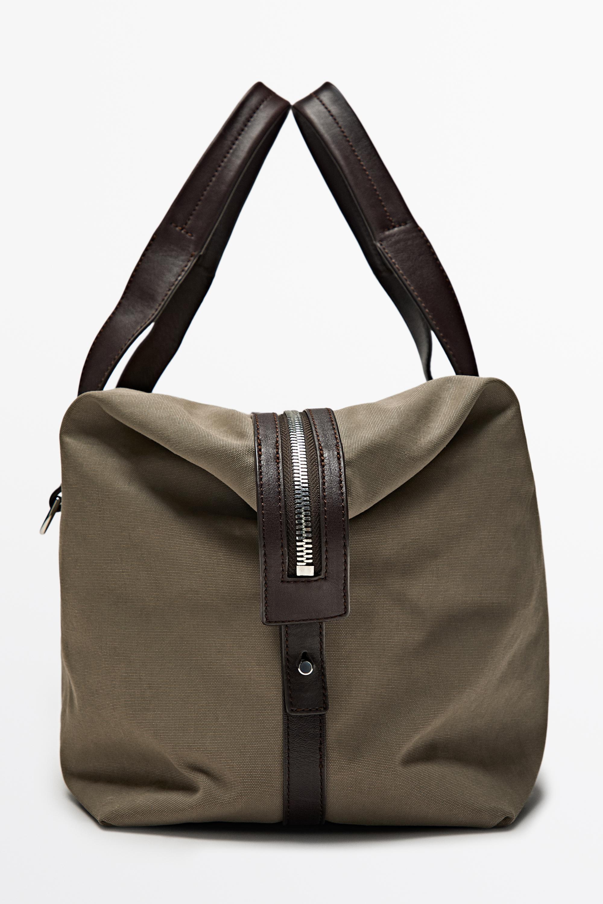 Nappa leather detail travel bag